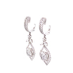 Load image into Gallery viewer, Elliott Hoop and Dangle Earrings in 18k white gold with diamonds
