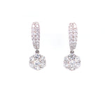 Load image into Gallery viewer, Mindy Hoop and Dangle Earrings in 18k white gold with diamonds
