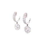 Load image into Gallery viewer, Mindy Hoop and Dangle Earrings in 18k white gold with diamonds
