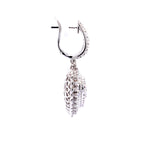 Load image into Gallery viewer, Fleur Hoop and Dangle Earrings in 18k white gold with diamonds
