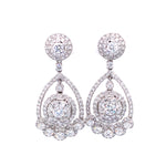 Load image into Gallery viewer, Zahara Drop Earrings in 18k white gold with diamonds
