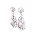 Load image into Gallery viewer, Zahara Drop Earrings in 18k white gold with diamonds
