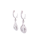 Load image into Gallery viewer, Alice Hoop and Dangle Earrings in 18k white gold with diamonds
