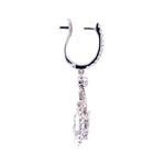 Load image into Gallery viewer, Alice Hoop and Dangle Earrings in 18k white gold with diamonds
