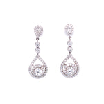 Load image into Gallery viewer, Juniper Drop Earrings in 18k white gold with diamonds
