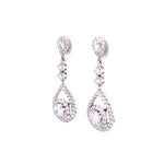 Load image into Gallery viewer, Juniper Drop Earrings in 18k white gold with diamonds
