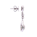 Load image into Gallery viewer, Juniper Drop Earrings in 18k white gold with diamonds
