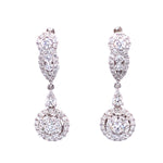 Load image into Gallery viewer, Marlowe Hoop and Dangle Earrings in 18k white gold with diamonds
