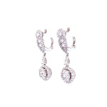 Load image into Gallery viewer, Marlowe Hoop and Dangle Earrings in 18k white gold with diamonds
