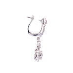 Load image into Gallery viewer, Marlowe Hoop and Dangle Earrings in 18k white gold with diamonds
