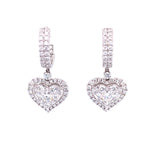 Load image into Gallery viewer, Jennifer Hoop and Dangle Earrings in 18k white gold with diamonds
