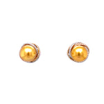 Load image into Gallery viewer, Mia Pearl Studs in 18k white rose and yellow gold with diamonds
