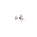 Load image into Gallery viewer, Cleo Pearl Stud Earrings in 18k white gold with diamonds
