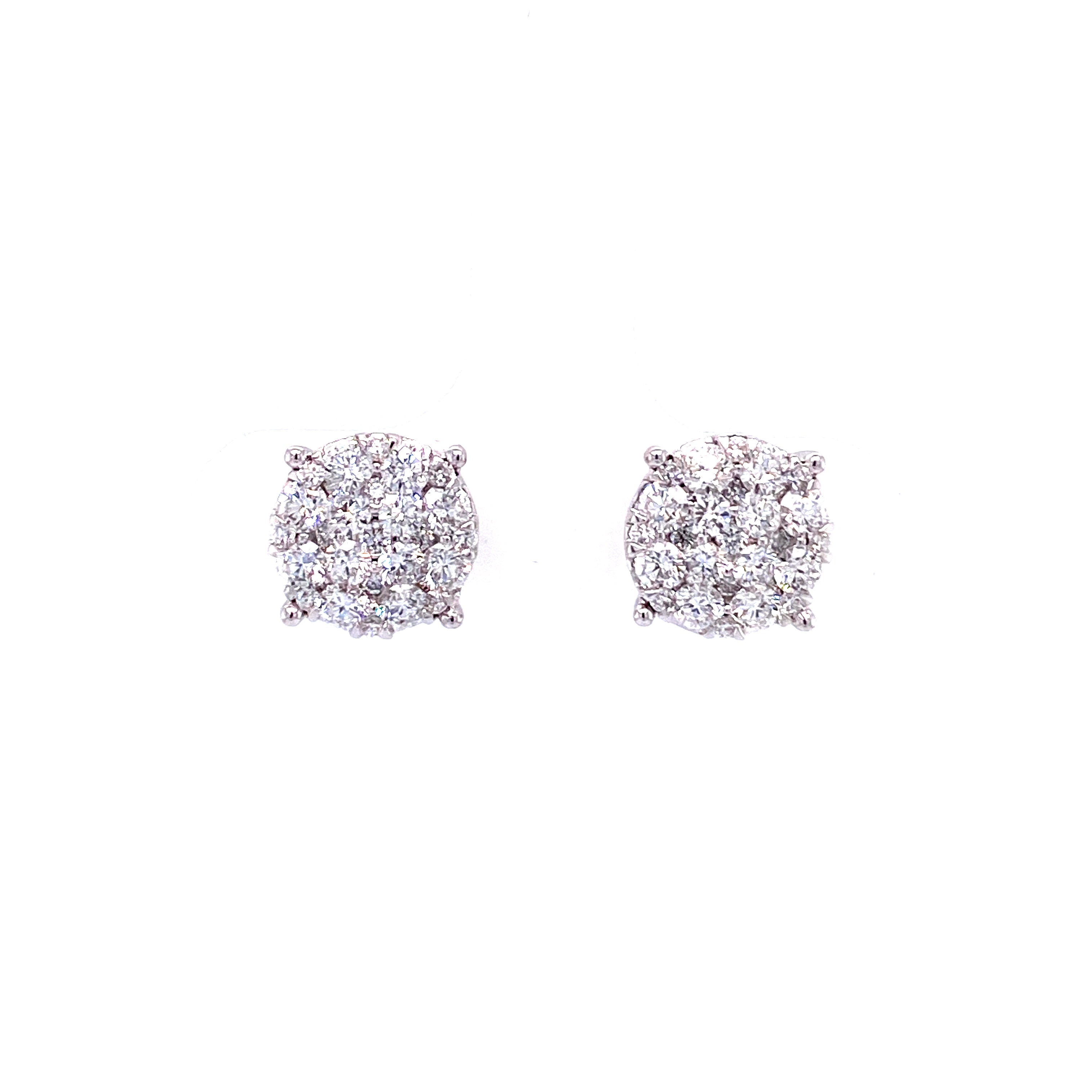 Amelia Studs Earrings in 18k white gold with diamonds