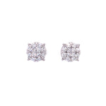 Load image into Gallery viewer, Amelia Studs Earrings in 18k white gold with diamonds
