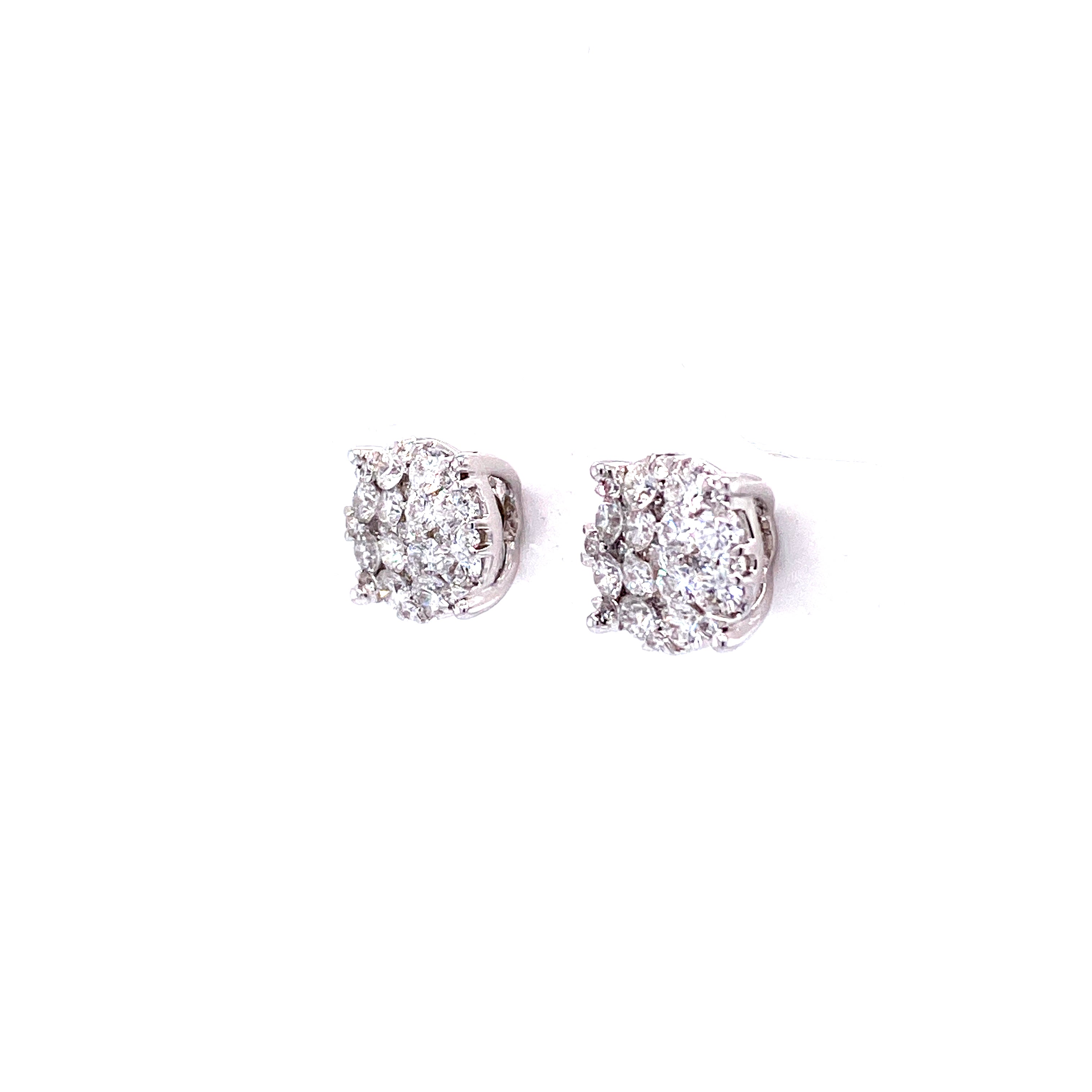 Amelia Studs Earrings in 18k white gold with diamonds