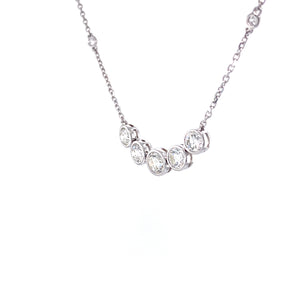 Gabrielle Necklace in 18k white gold with diamonds