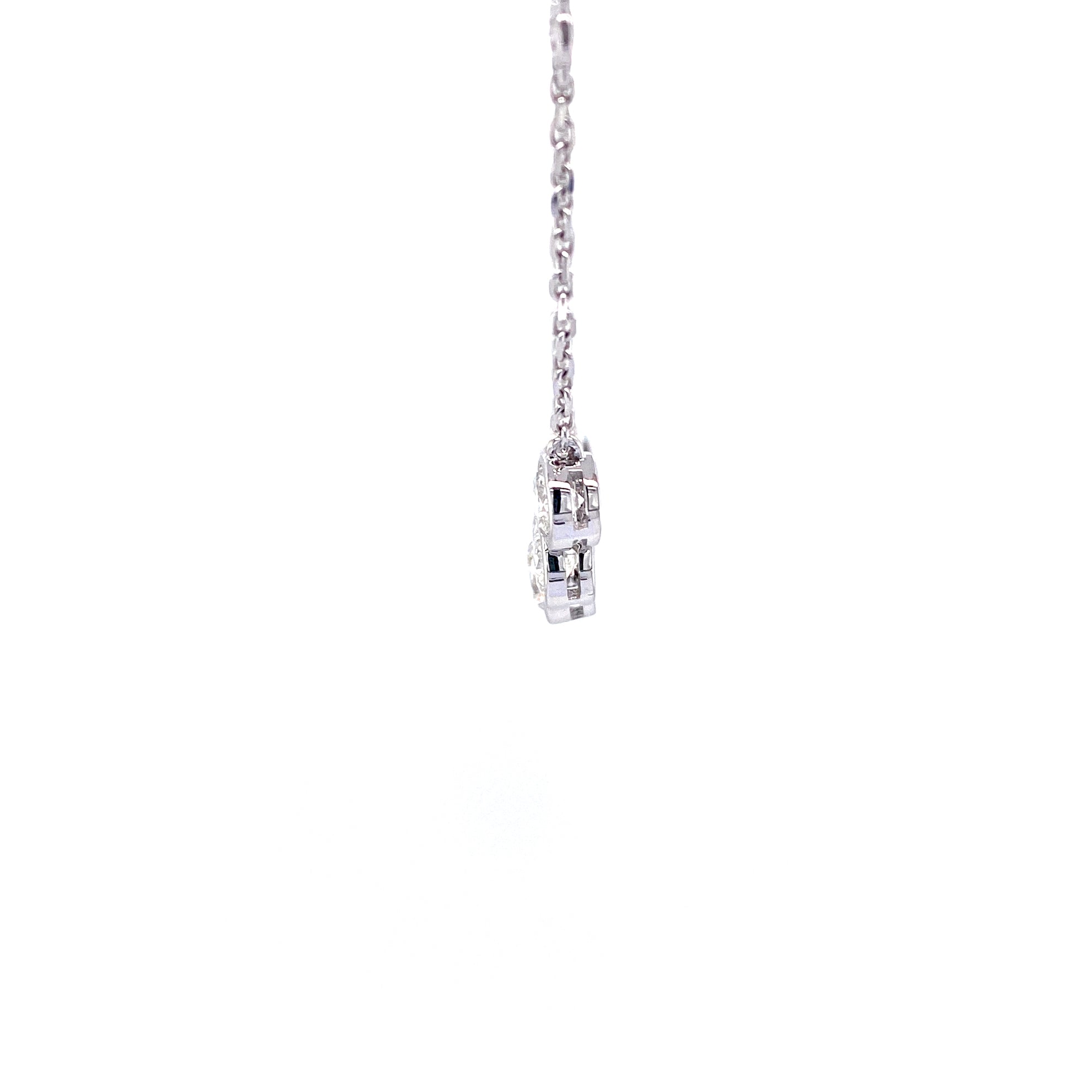 Gabrielle Necklace in 18k white gold with diamonds