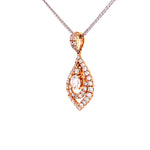 Load image into Gallery viewer, Caroline Pendant in 18k rose gold with diamonds
