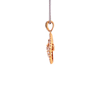 Caroline Pendant in 18k rose gold with diamonds