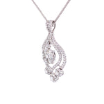 Load image into Gallery viewer, Citrine Pendent in 18k white gold with diamonds
