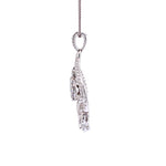 Load image into Gallery viewer, Citrine Pendent in 18k white gold with diamonds
