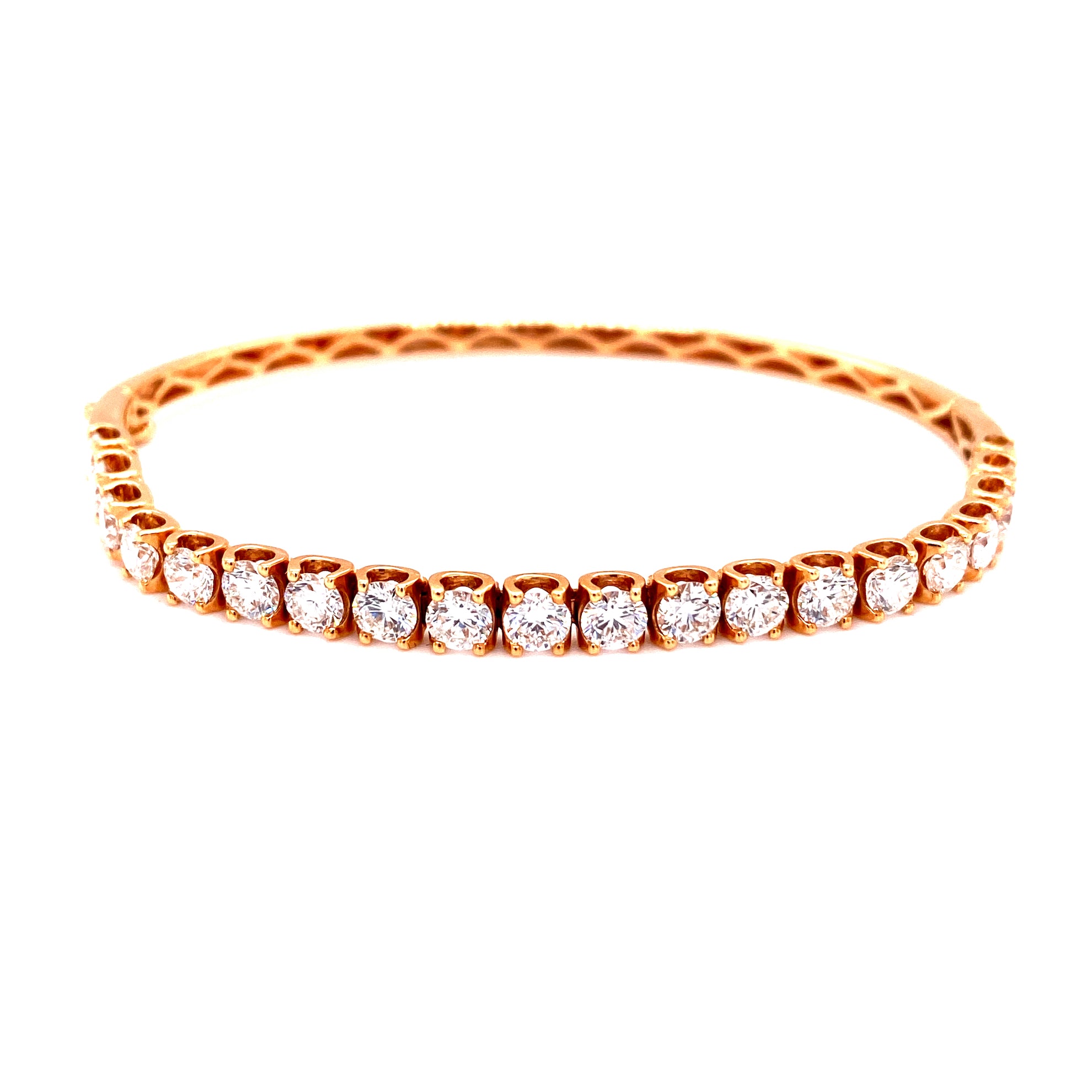 Carol Bangle in 18k rose gold with diamonds