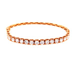 Load image into Gallery viewer, Carol Bangle in 18k rose gold with diamonds
