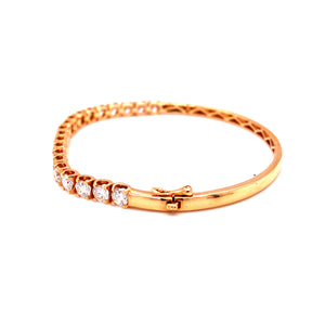 Carol Bangle in 18k rose gold with diamonds