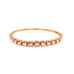 Load image into Gallery viewer, Delilah Bangle in 18k rose gold with diamonds
