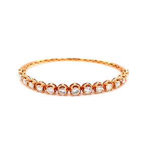 Delilah Bangle in 18k rose gold with diamonds