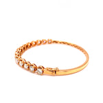 Load image into Gallery viewer, Delilah Bangle in 18k rose gold with diamonds
