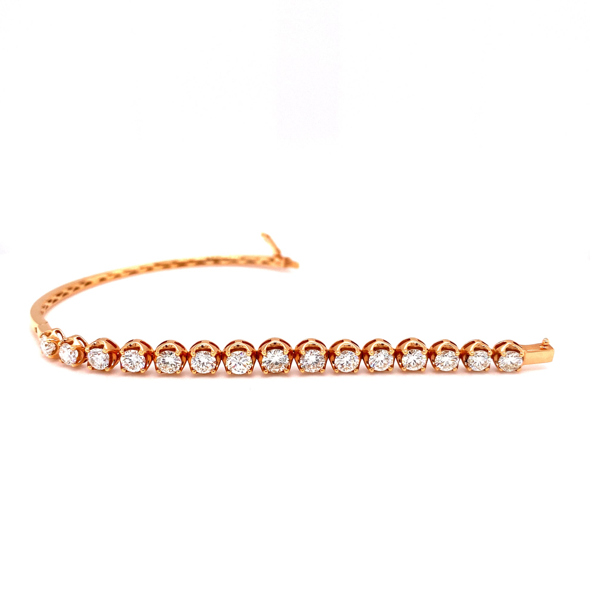 Delilah Bangle in 18k rose gold with diamonds