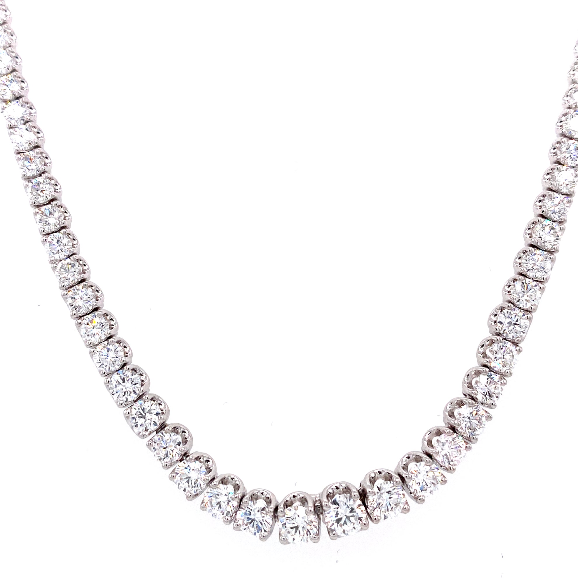 Portia Necklace in 18k white gold with diamonds