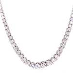 Load image into Gallery viewer, Portia Necklace in 18k white gold with diamonds
