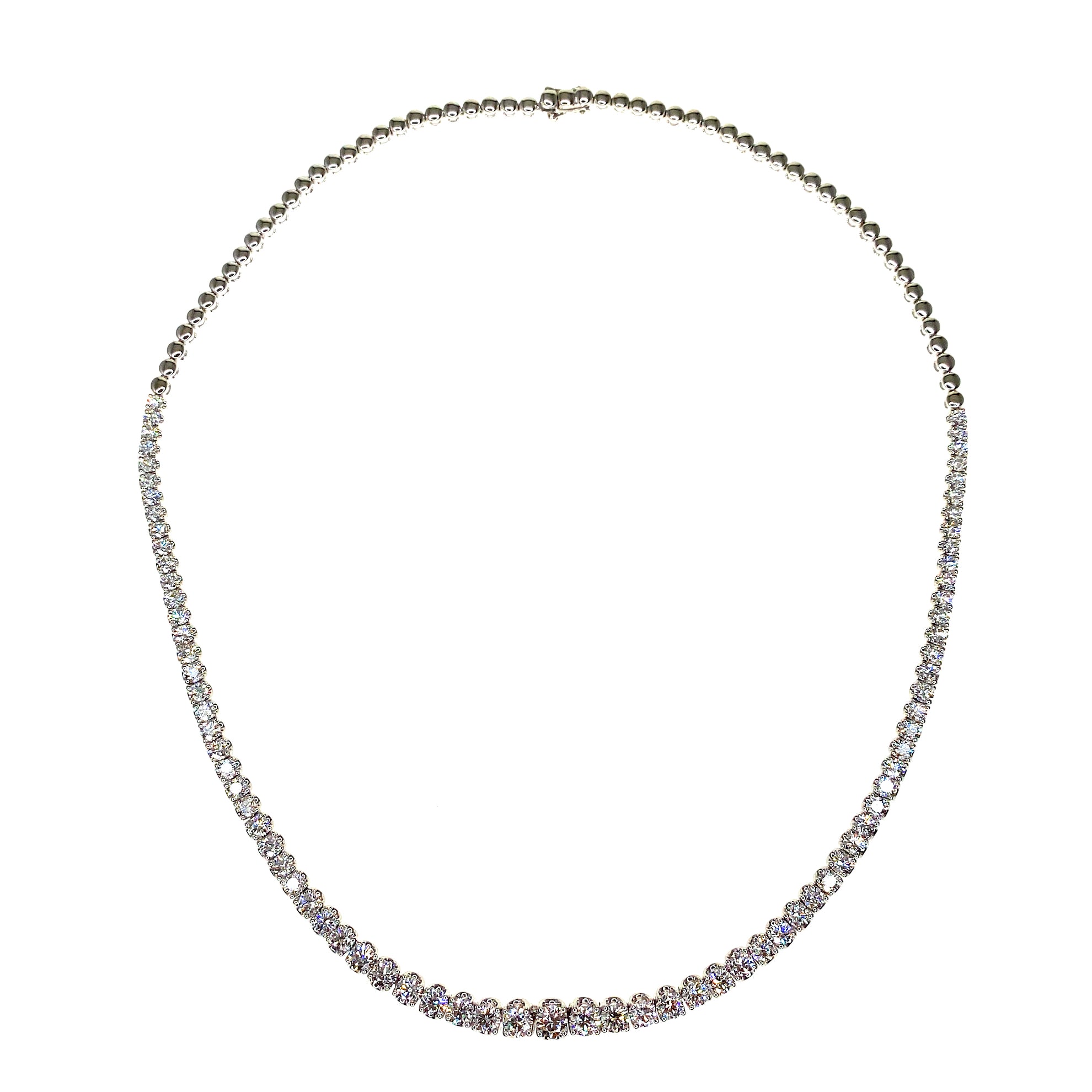 Portia Necklace in 18k white gold with diamonds