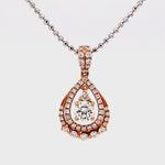 Load and play video in Gallery viewer, Felicia Pendant in 18k rose gold with diamonds
