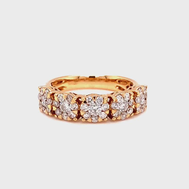 Georgina Ring in 18k rose gold with diamonds