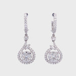 Load and play video in Gallery viewer, Alice Hoop and Dangle Earrings in 18k white gold with diamonds
