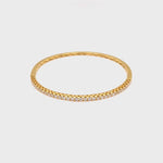 Load and play video in Gallery viewer, Rhea Bangle in 18k yellow gold with diamonds
