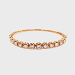 Load and play video in Gallery viewer, Delilah Bangle in 18k rose gold with diamonds
