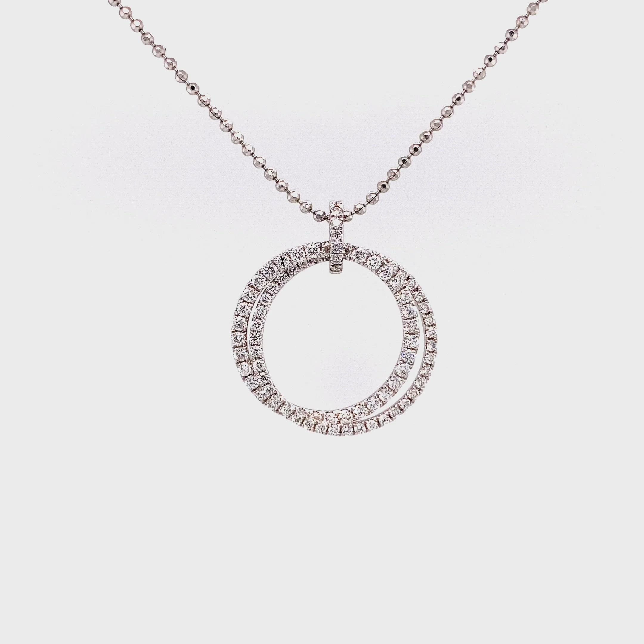 Skye Pendant in 18k white gold with diamonds