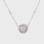 Load and play video in Gallery viewer, Violette Necklace in 18k white gold with diamonds
