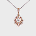 Load and play video in Gallery viewer, Caroline Pendant in 18k rose gold with diamonds
