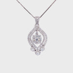 Load and play video in Gallery viewer, Citrine Pendent in 18k white gold with diamonds
