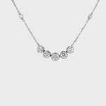 Load and play video in Gallery viewer, Gabrielle Necklace in 18k white gold with diamonds
