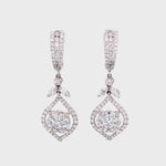 Load and play video in Gallery viewer, Elliott Hoop and Dangle Earrings in 18k white gold with diamonds
