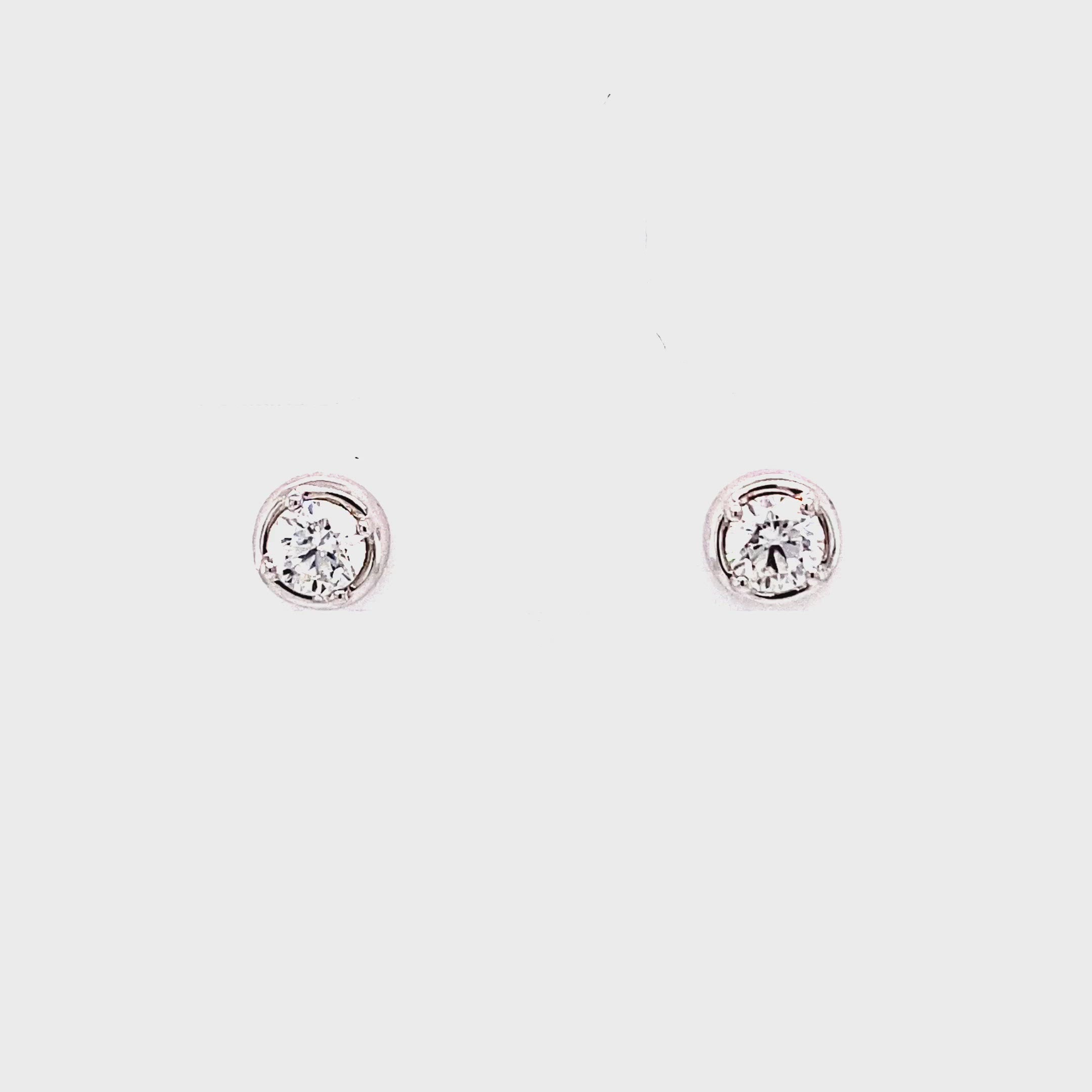 Sophia Studs in 18k white gold with diamonds