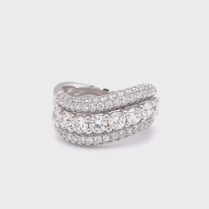 Ysabel Ring in 18k white gold with diamonds