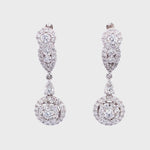 Load and play video in Gallery viewer, Marlowe Hoop and Dangle Earrings in 18k white gold with diamonds
